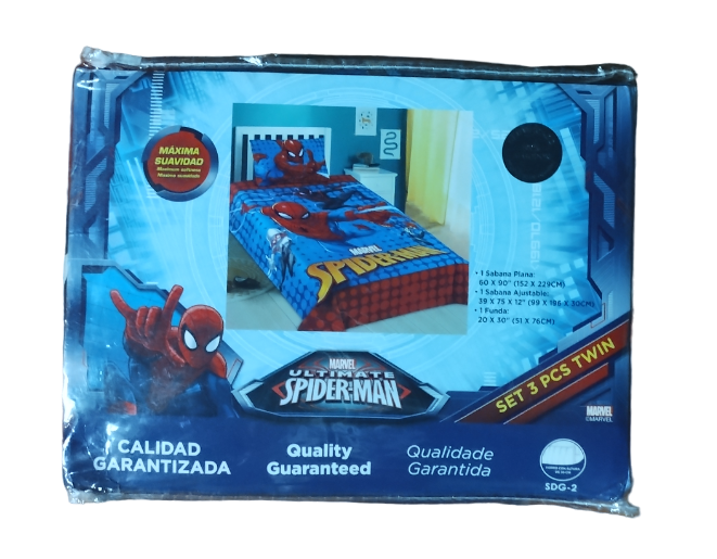 Sabanas Infantiles Marvel Hombre Araña Spiderman 100% Algodón -06-