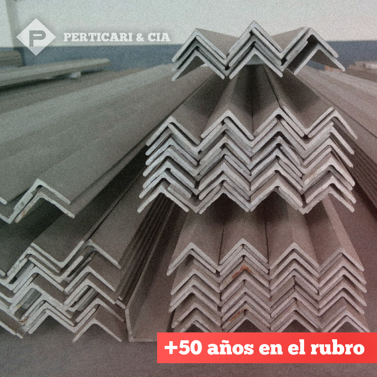 Ángulo Hierro 1 X 1/8 (25.4 X 3.2 mm) •  6 Mts • Perticari