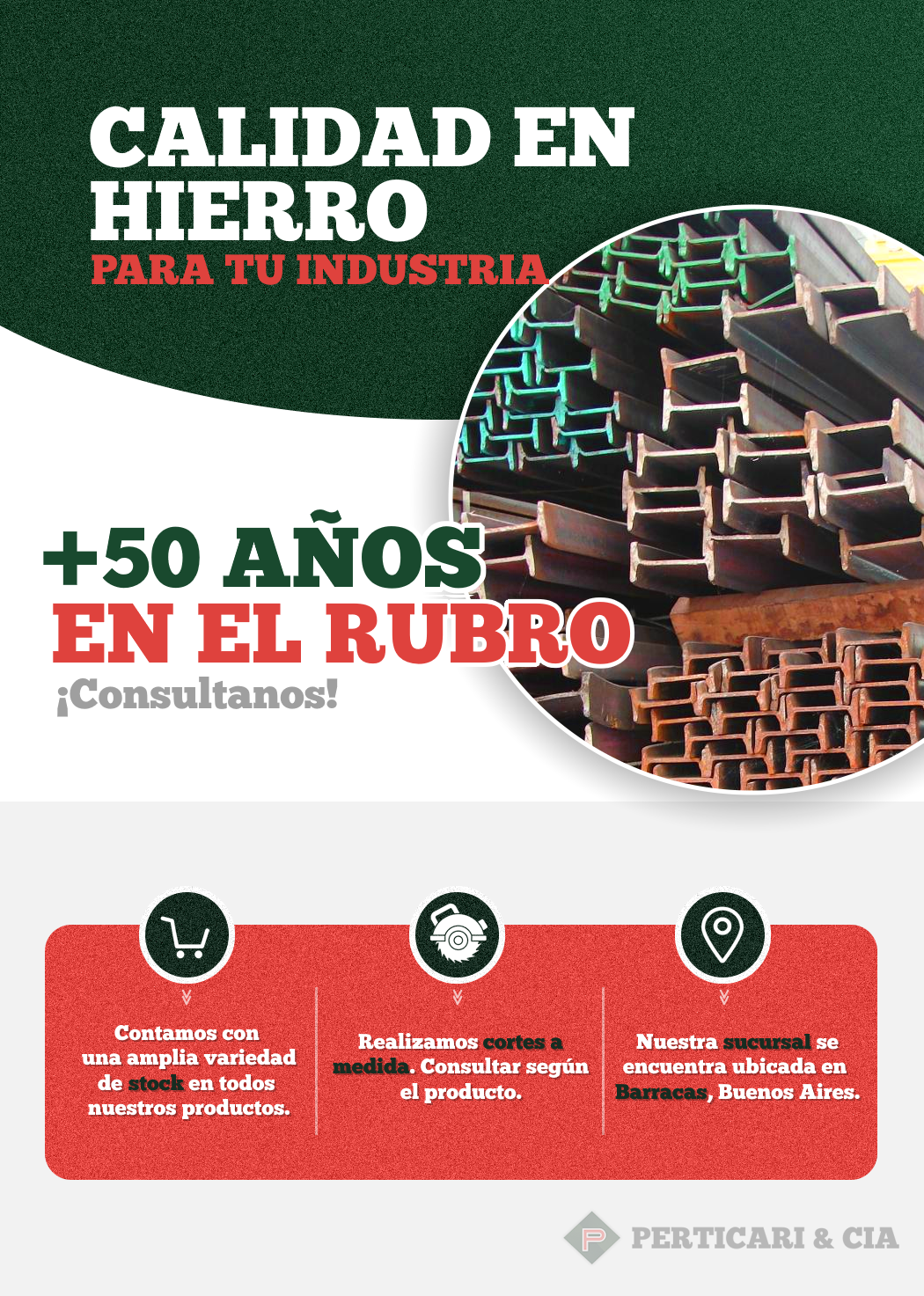 Ángulo Hierro 1 X 1/8 (25.4 X 3.2 mm) •  6 Mts • Perticari