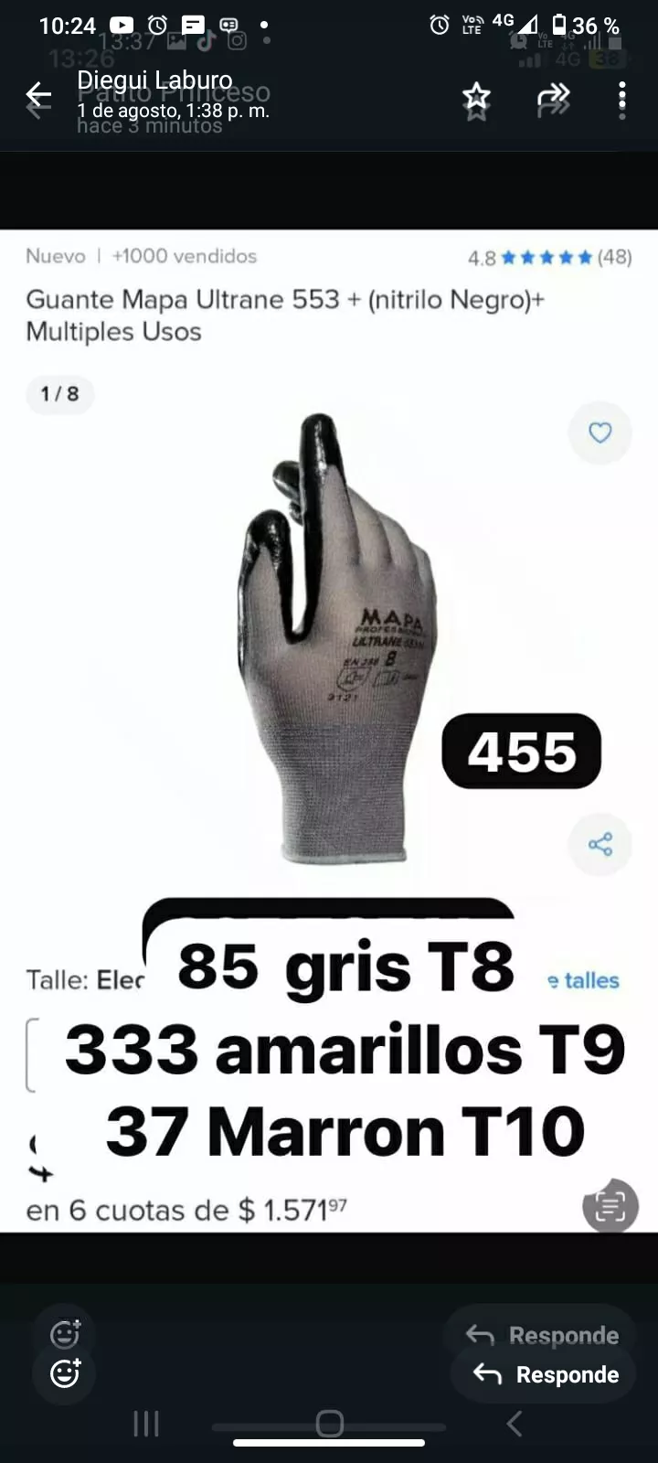 Guantes de trabajo 