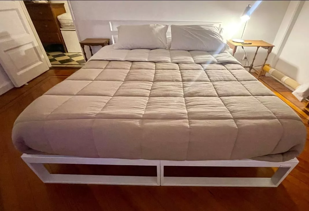 Cama Minimalista Tuxon 160x200 Dividida en dos módulos sin respaldo