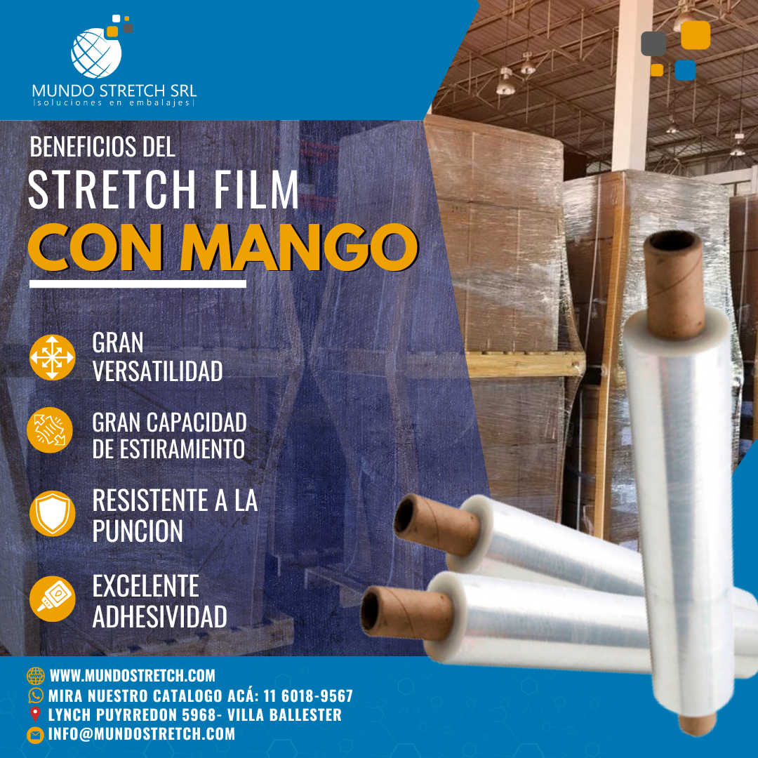 Film Stretch Manual Cristal con mango