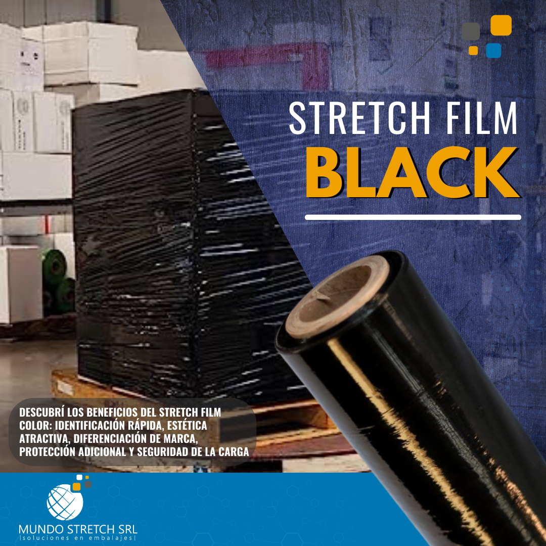 Film Stretch Manual Color (Negro, Rojo, Verde, Azul) con mango